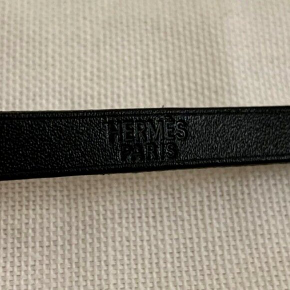 Hermes Hapi Gold Plated Tour Wrap Leather Bracelet - Black - IN GREAT CONDITION! - Picture 13 of 15